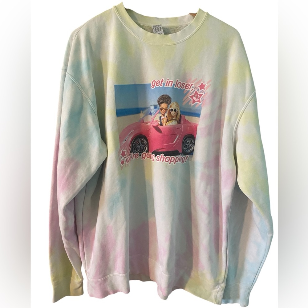 Barbie Sweatshirt Crewneck Pullover Tie Dye Women Size 2XL We’re Going Shopping